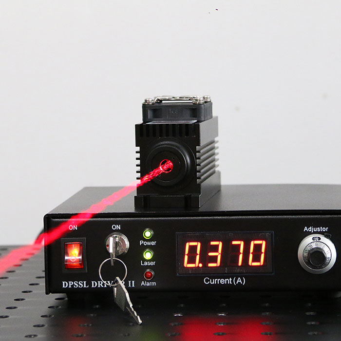 633nm 200mW Red Semiconductor Laser With Power Supply